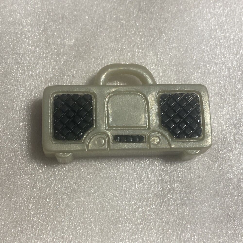 Vintage Bratz Doll Size Cloe Silver Boombox Radio Music Replacement 1 Inch